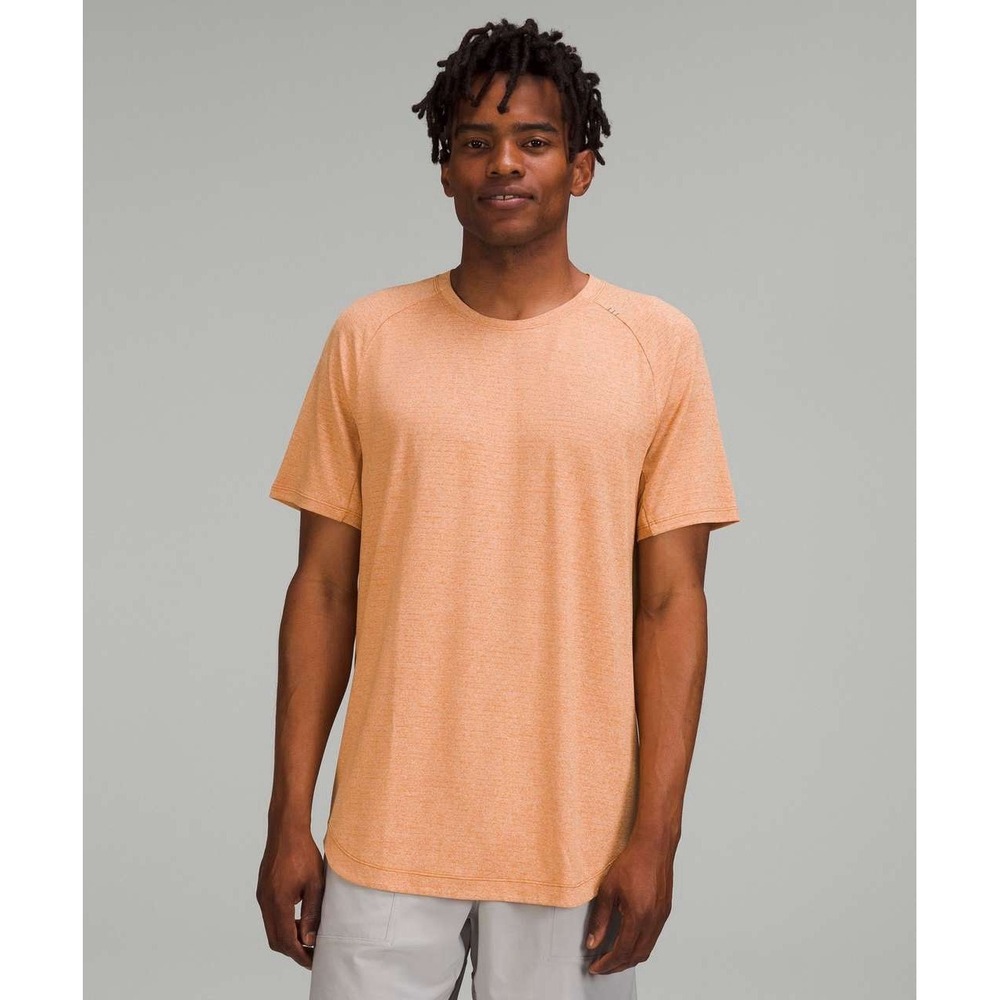 $78 NWOT Lululemon Drysense Training Short Sleeve Shirt Heathered Orange XL